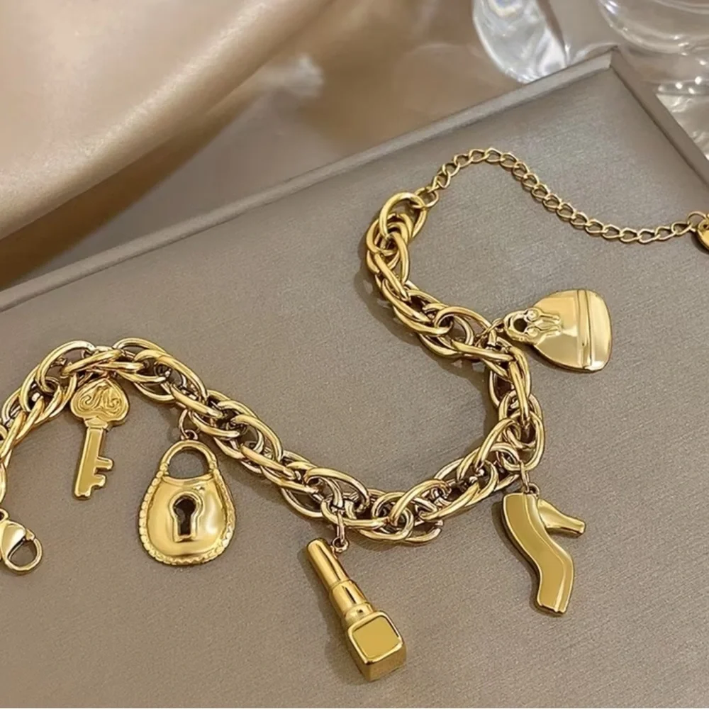 Gold Charm Bracelet - Picture 5 of 5